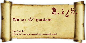 Marcu Ágoston névjegykártya